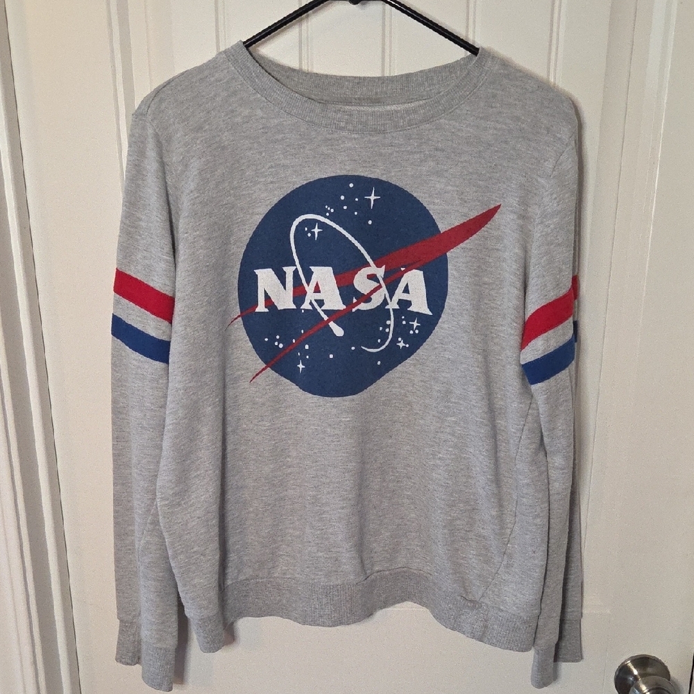 Gray NASA Crewneck Sweater - Picture 3 of 5